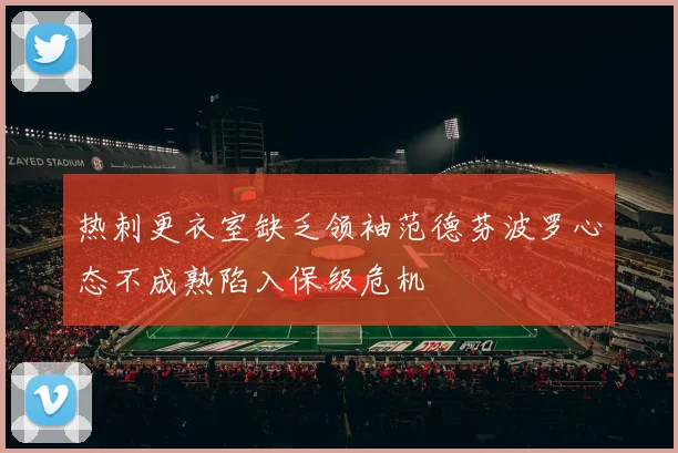 热刺更衣室缺乏领袖范德芬波罗心态不成熟陷入保级危机
