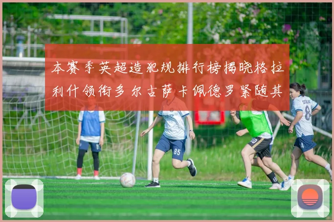 本赛季英超造犯规排行榜揭晓格拉利什领衔多尔古萨卡佩德罗紧随其后